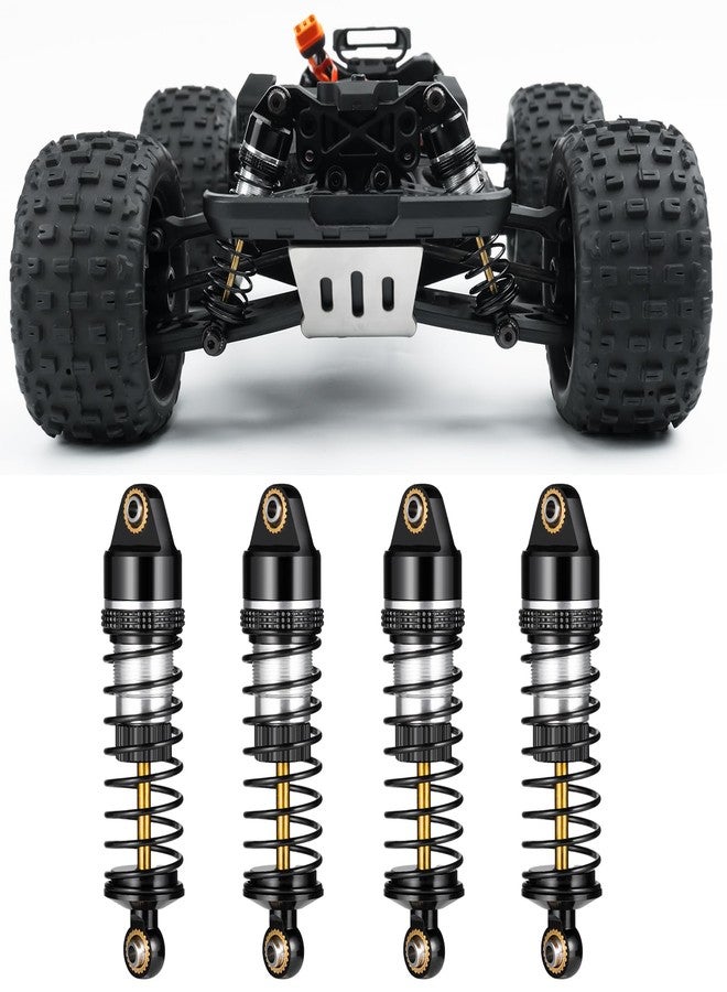 مجموعة ممتصات صدمات أمامية وخلفية من الألومنيوم من LSG، مقاس 58 مم، لسيارات Arrma 1/18 Granite Grom/Typhon Grom Mega 380-ARA2106، قطع غيار لترقية الشاحنات (أسود فضي) - Image 5